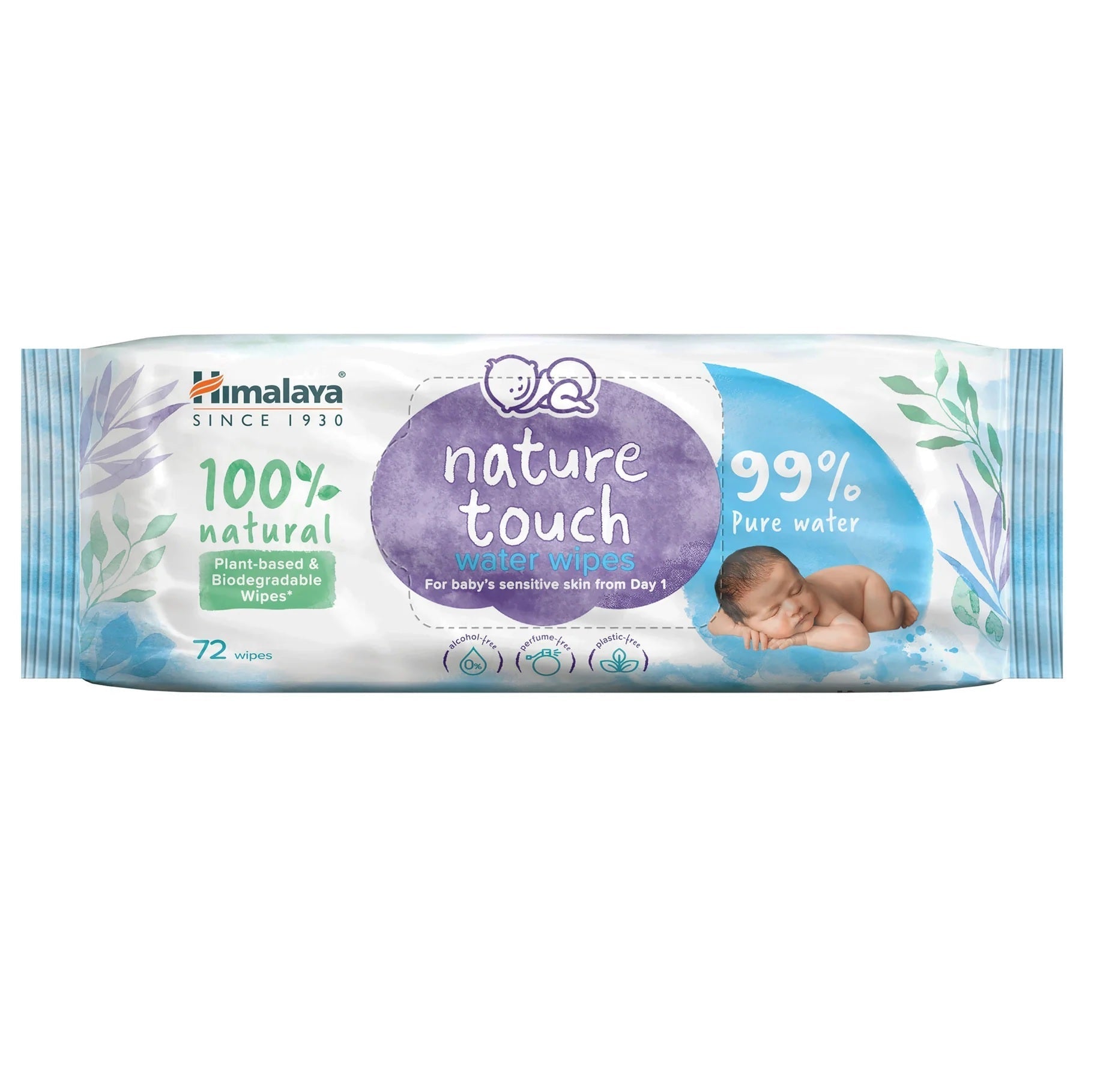 Himalaya Herbals Nature Touch Water Wipes - 72 wipes