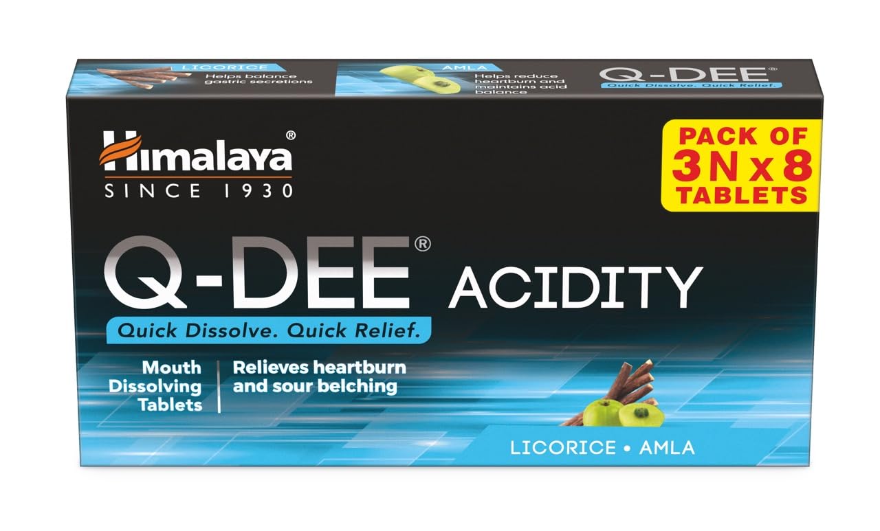 Himalaya Q-DEE Acidity Tablets - 24 tabs