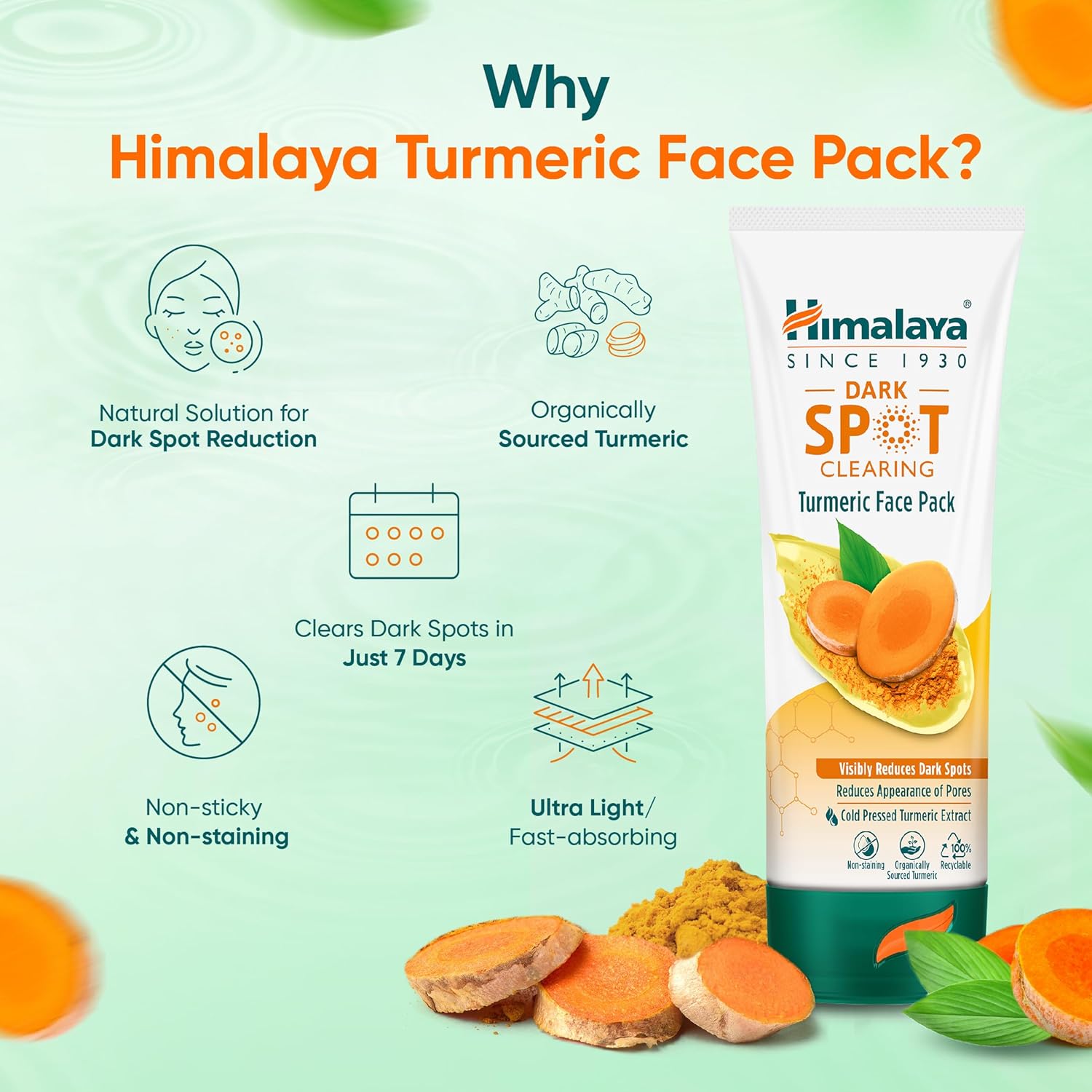 Himalaya Dark Spot Clearing Turmeric Face Pack - 100 gm
