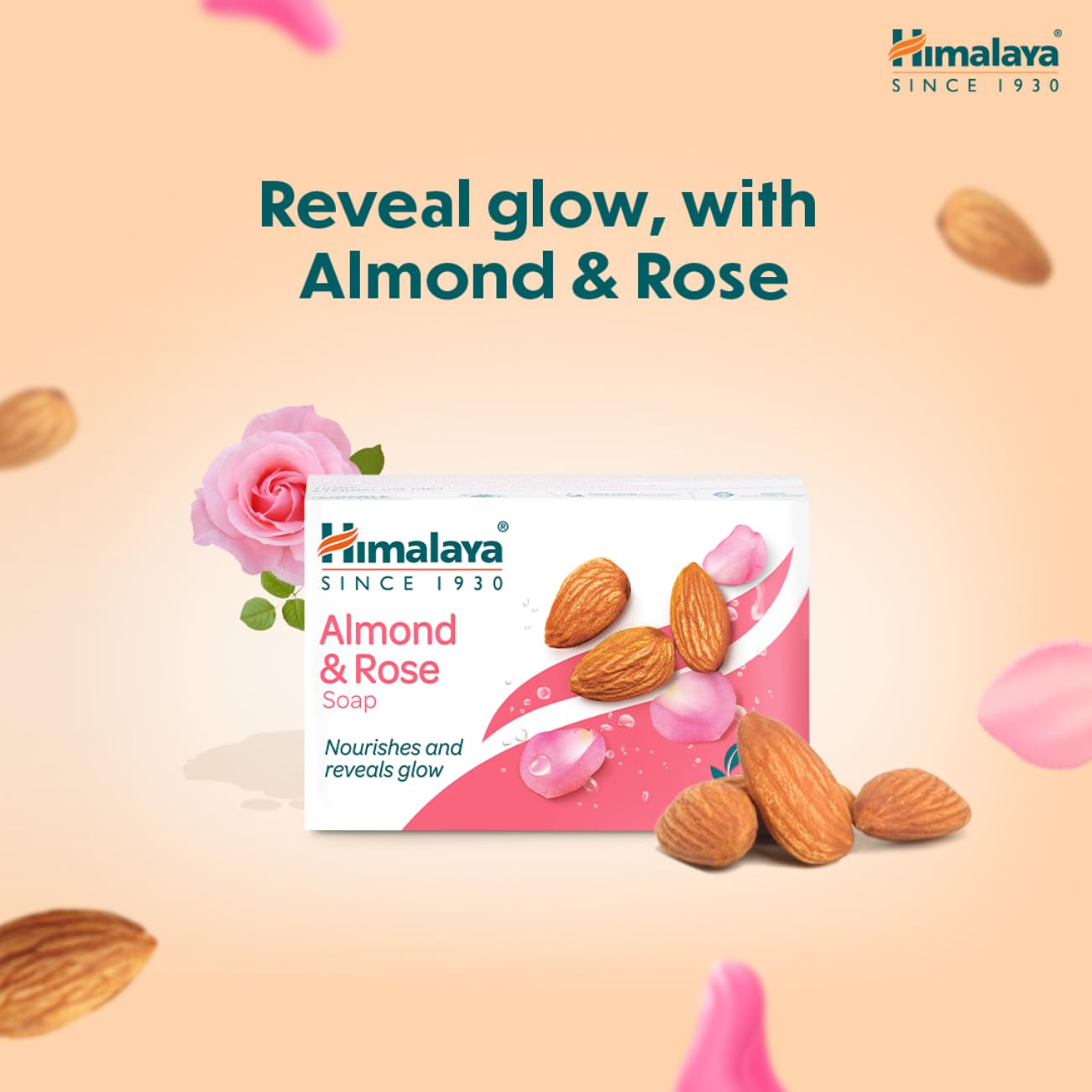 Himalaya Herbals Almond and Rose Soap - 75 gm - Pack of 1