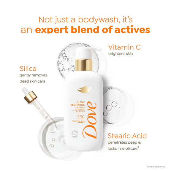 Dove Glow Recharge Exfoliating & Acne Clear Serum Body Wash Combo - combo