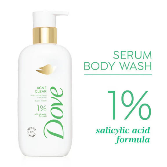 Dove Glow Recharge Exfoliating & Acne Clear Serum Body Wash Combo - combo