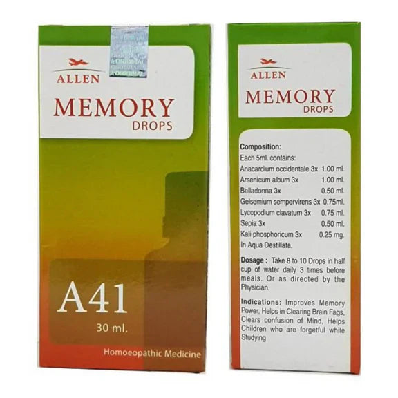 Allen Homeopathy A41 Memory Drops - 30 ml