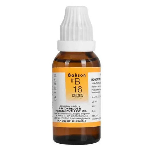 Bakson's Homeopathy B16 Drops - 30 ml
