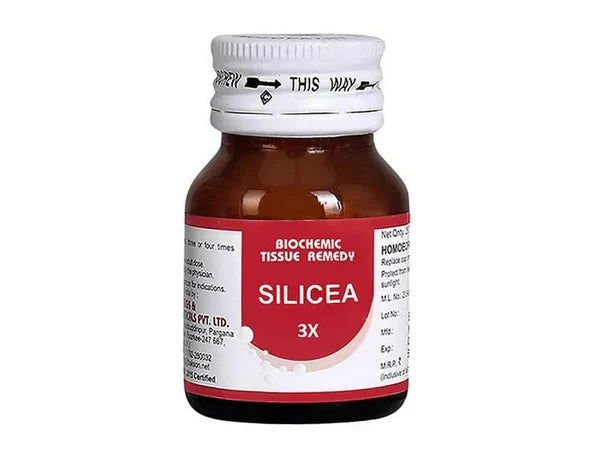Bakson's Homeopathy Silicea Biochemic Tablets - 3X - 25 gm