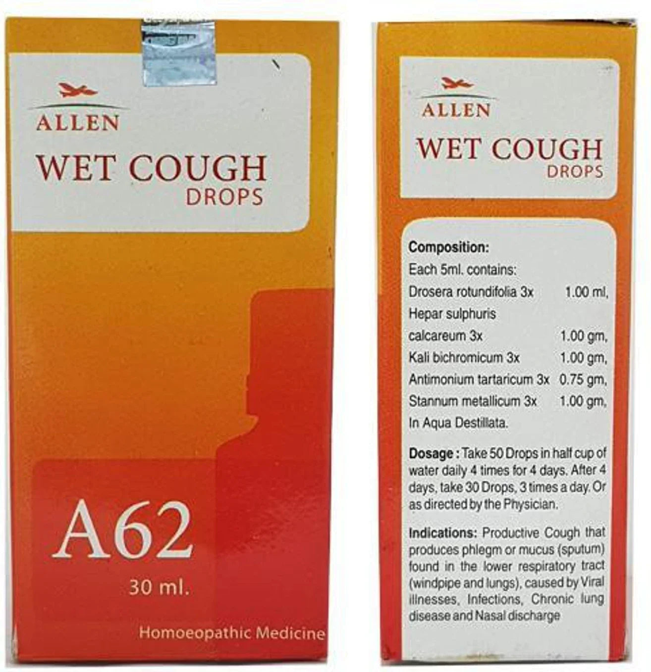 Allen Homeopathy A62 Drops - 30 ml