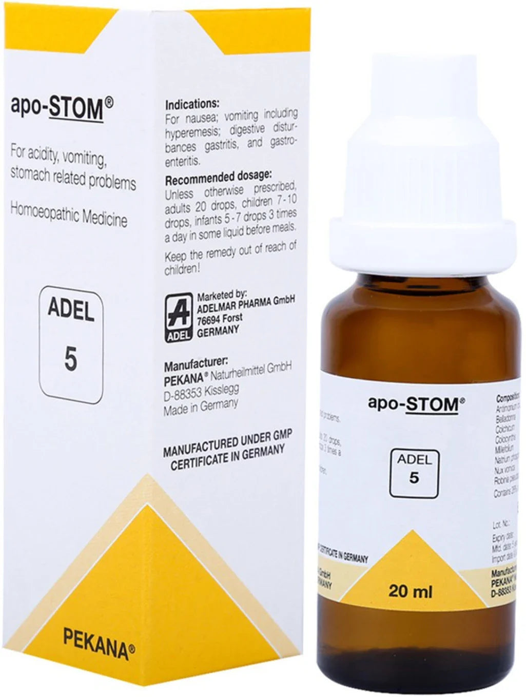 Adel Homeopathy 5 Apo-Stom Drop - 20 ml