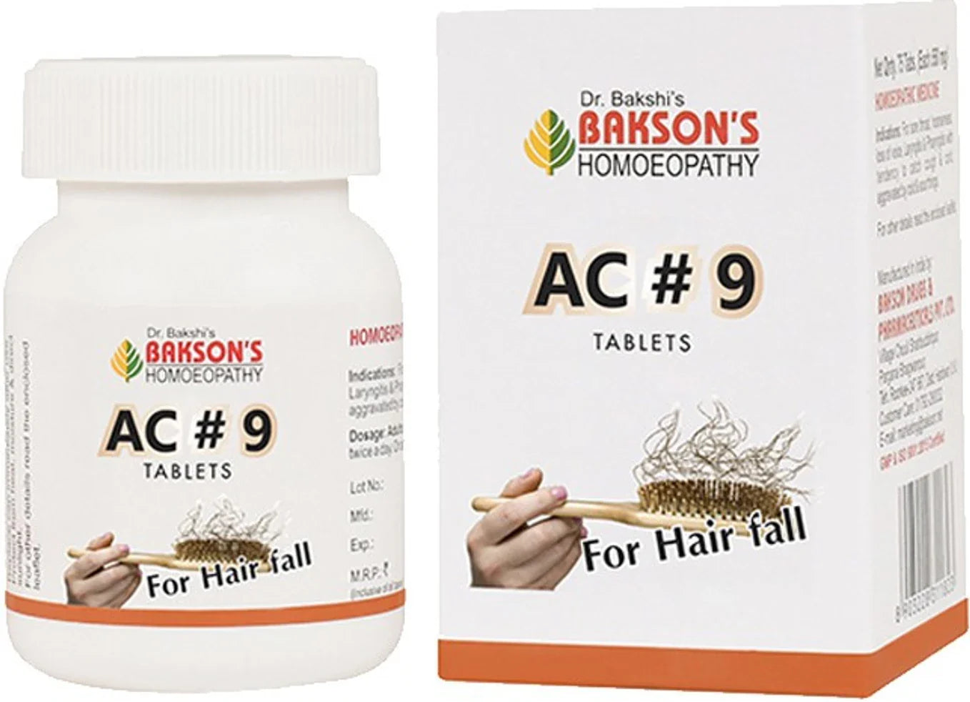 Bakson's Homeopathy AC#9 Tablets - 75 tabs