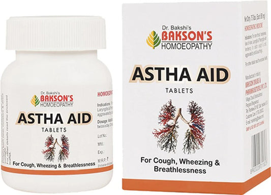 Bakson's Homeopathy Astha Aid Tablets - 75 Tablets