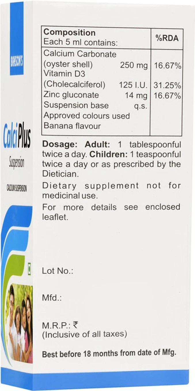 Bakson's Calci Plus Suspension - 200 ml