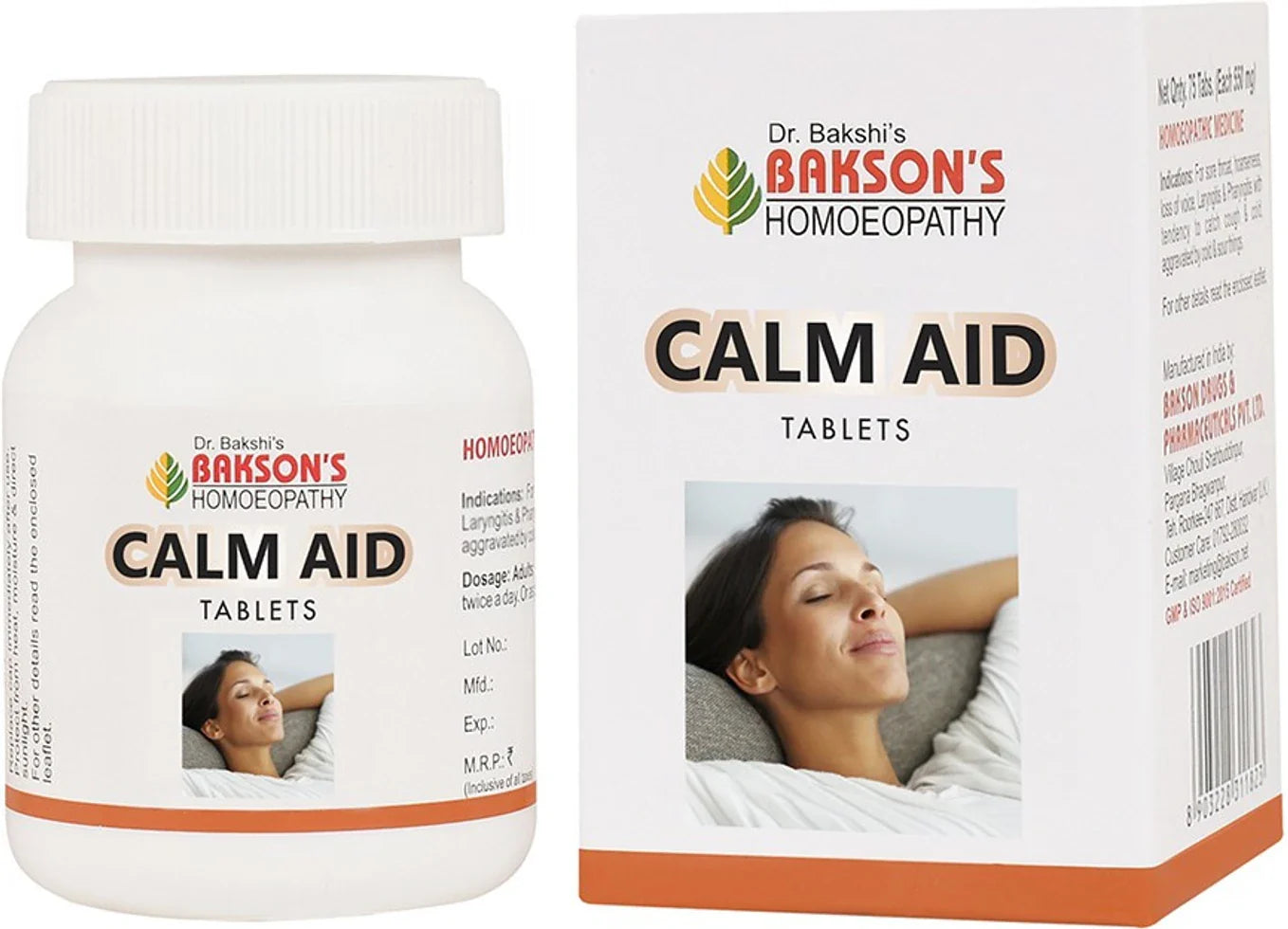 Bakson's Homeopathy Calm Aid Tablets - 75 Tablets