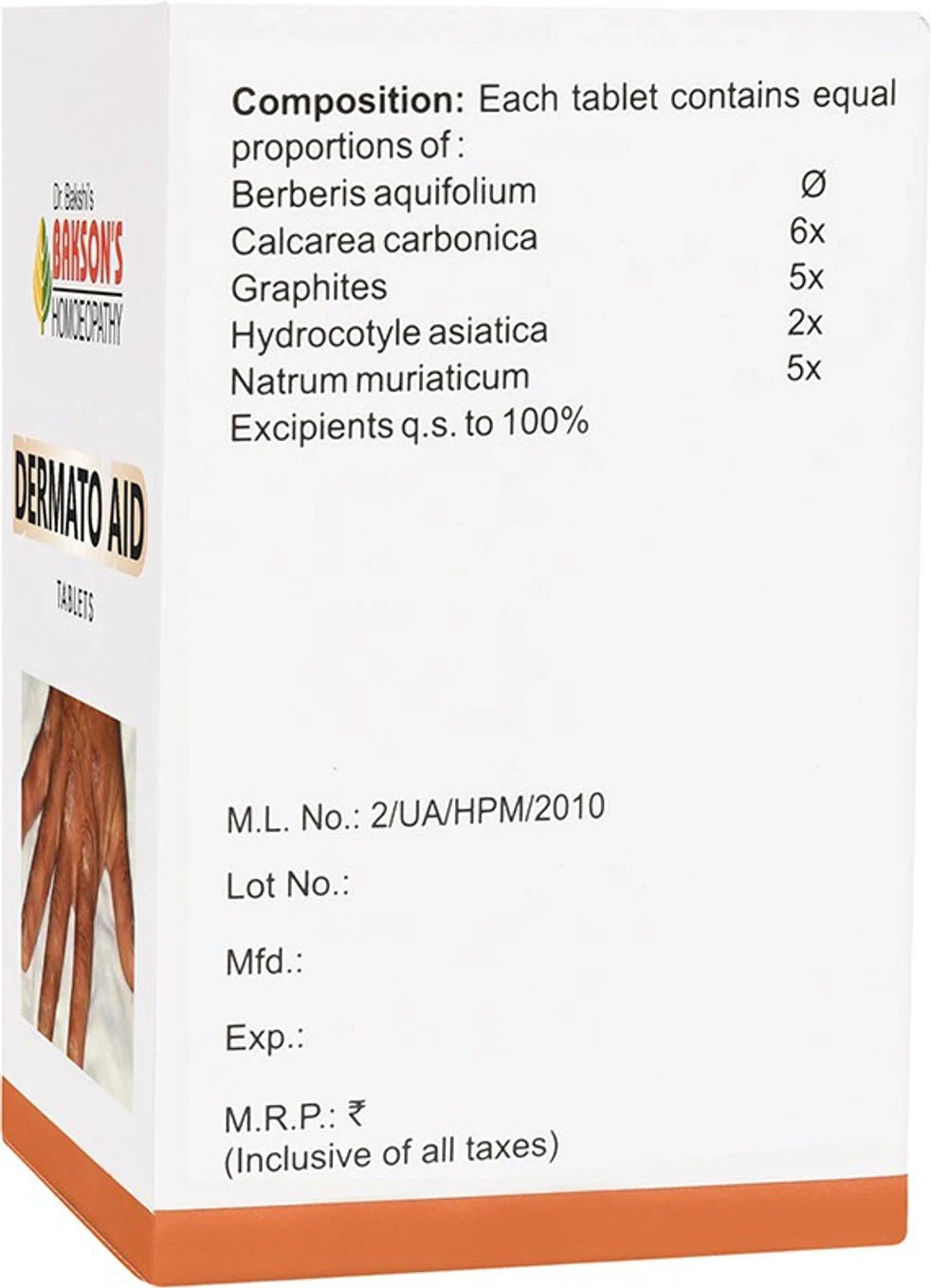 Bakson's Homeopathy Dermato Aid Tablets - 75 Tablets