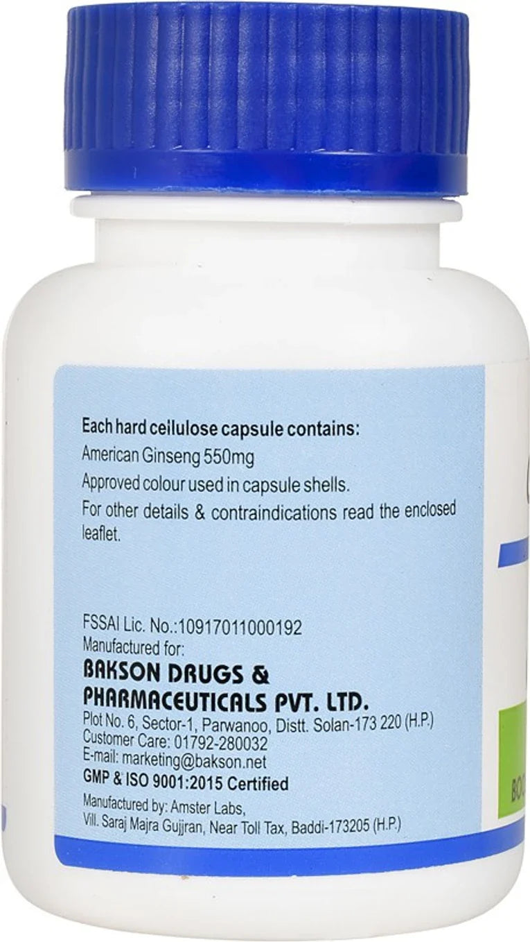 Bakson's Ginseng Plus Capsules - 30 caps