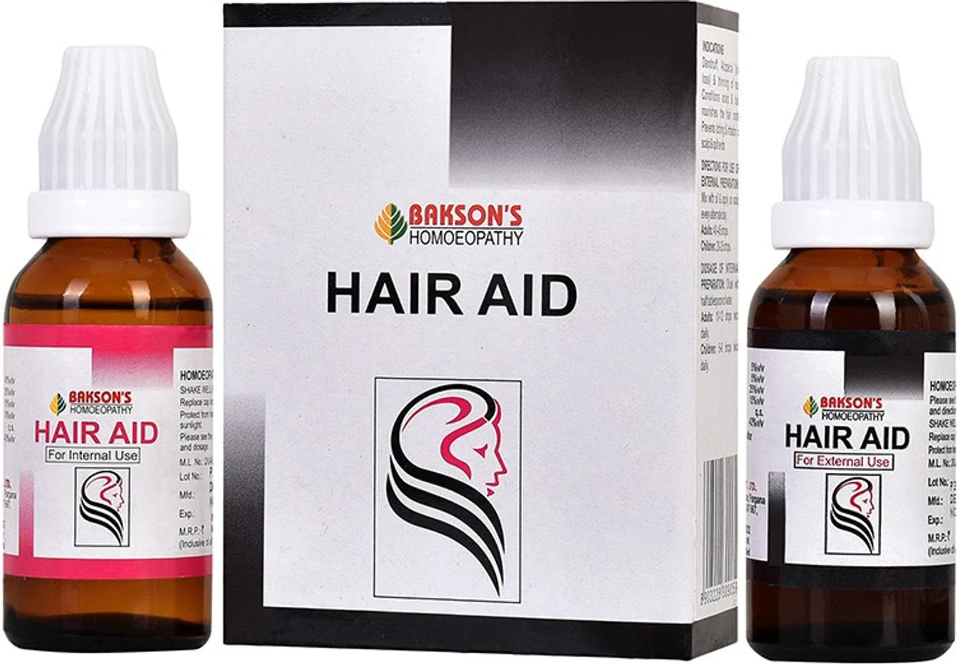 Bakson's Hair Aid Drop (Twin Pack) - 60 ml