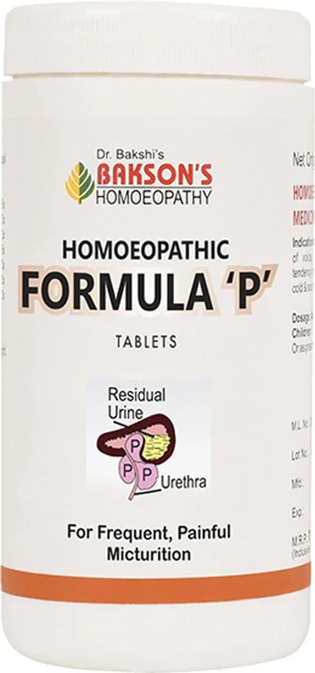Bakson's Homeopathy Formula P Tablets - 75 tabs