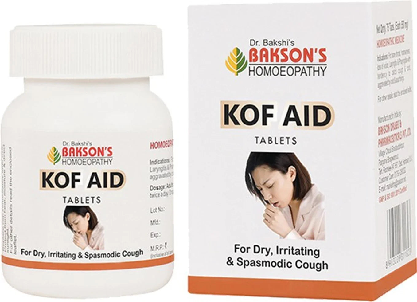 Bakson's Homeopathy Kof Aid Tablets - 75 Tablets
