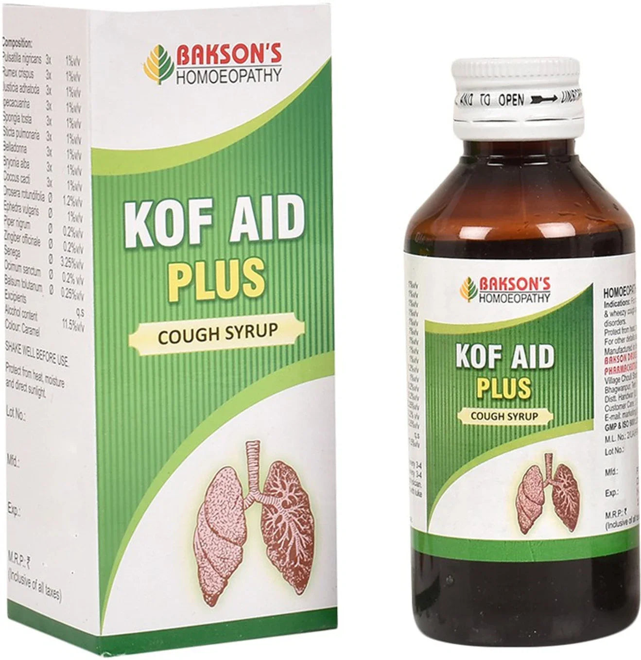 Bakson's Homeopathy Kof Aid Plus Syrup - 115 ml