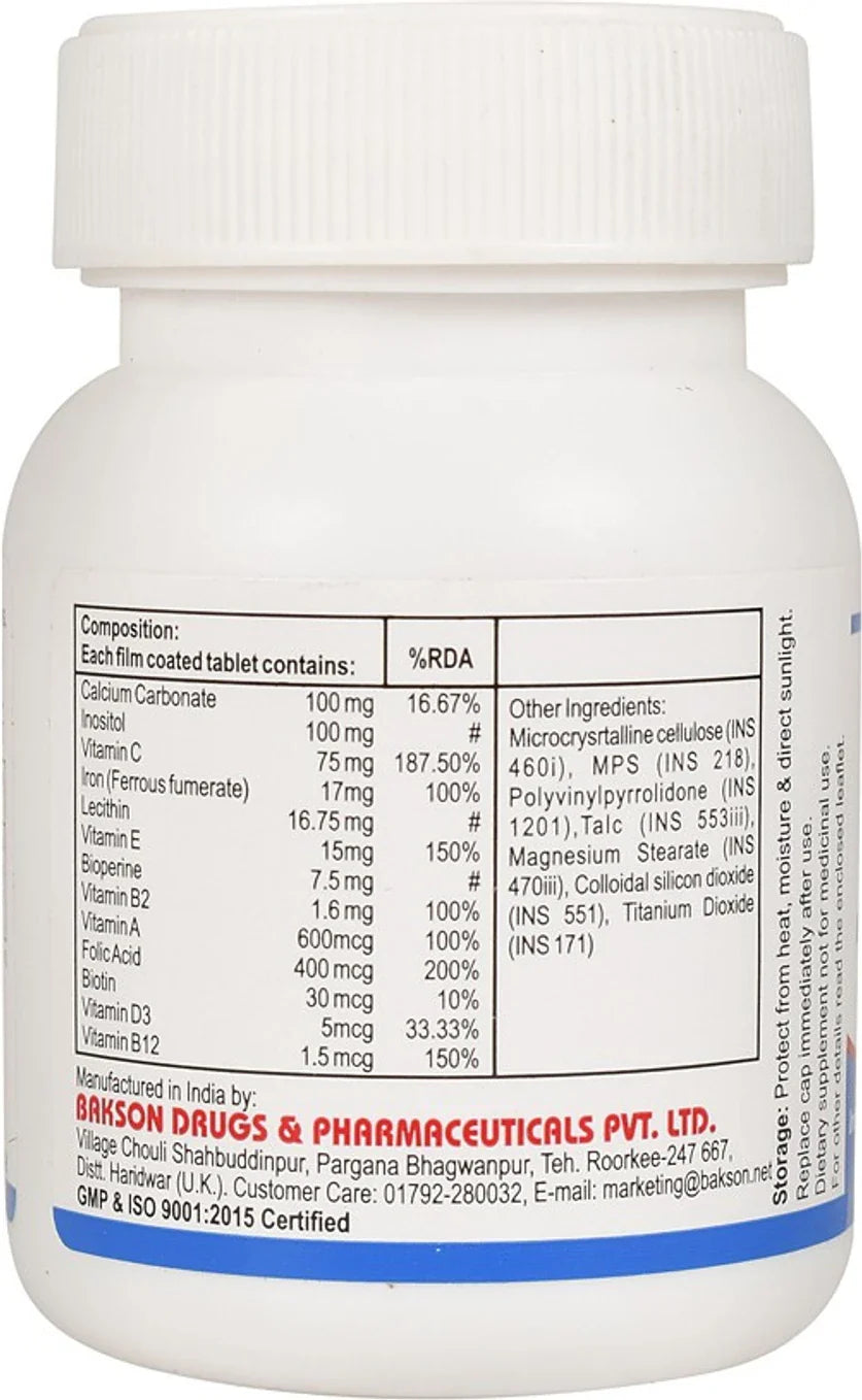 Bakson's Homeopathy Nail & Hair Aid Tablets - 30 tabs