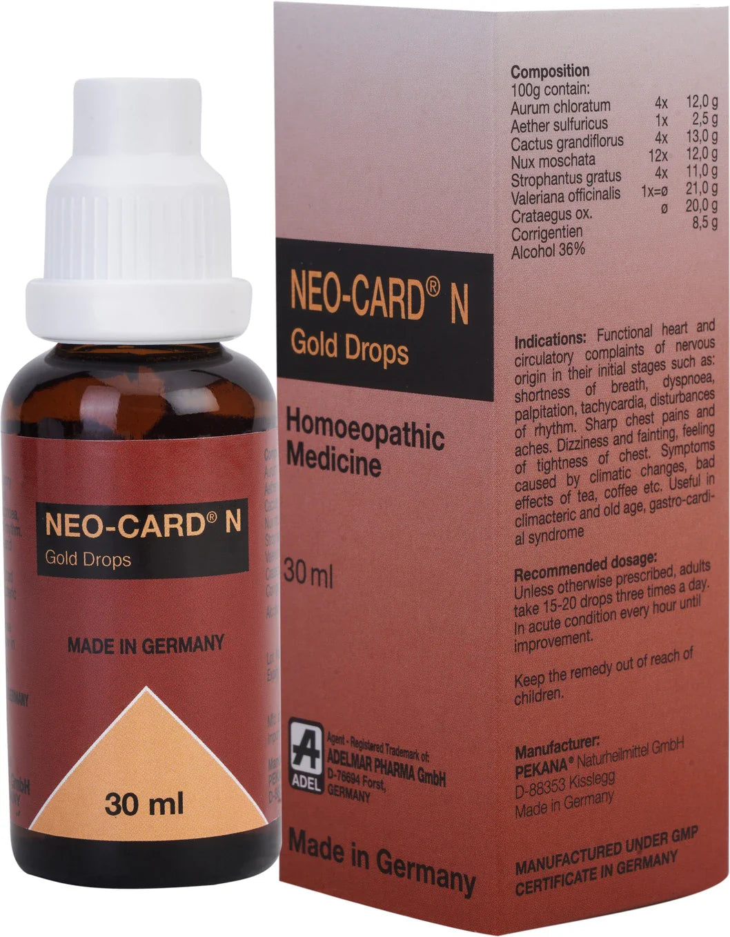 Adel Homeopathy Neo-Card N Gold Drop - 30 ml