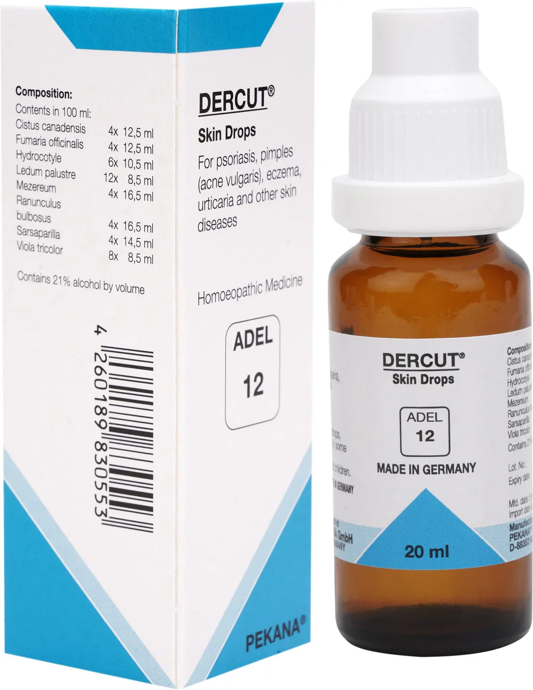 Adel Homeopathy 12 Dercut Drops - 20 ml