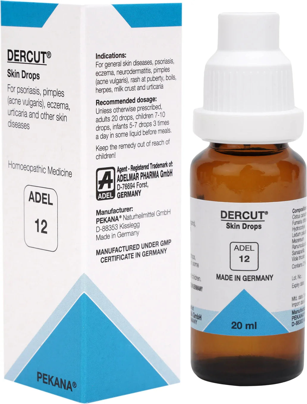 Adel Homeopathy 12 Dercut Drops - 20 ml
