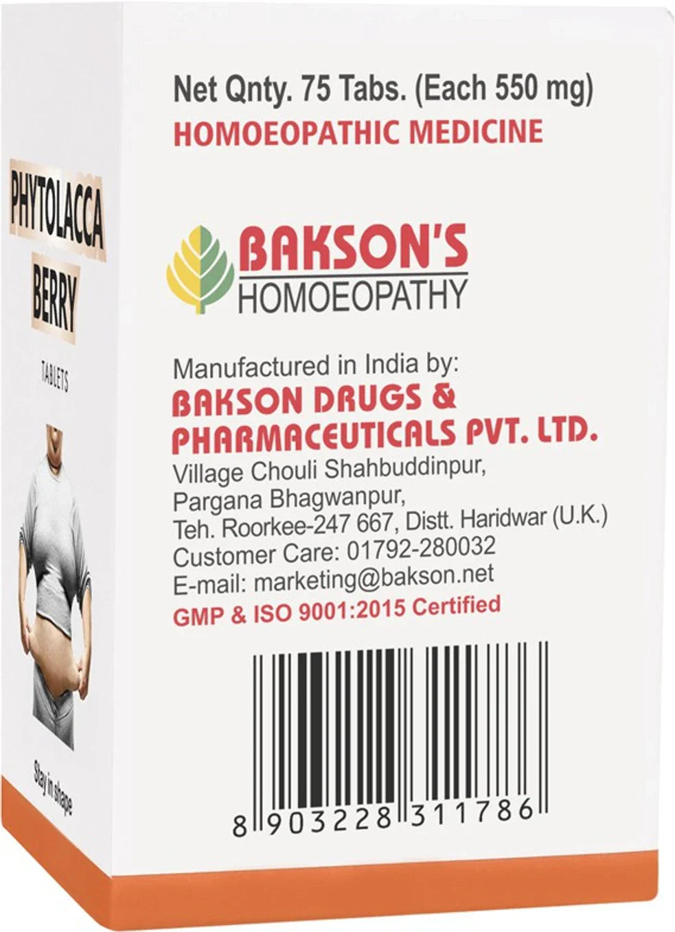Bakson's Homeopathy Phytolacca Berry Tablets - 75 tabs