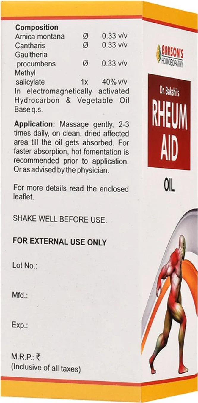 Bakson's Homeopathy Rheum Aid Oil - 115 ml