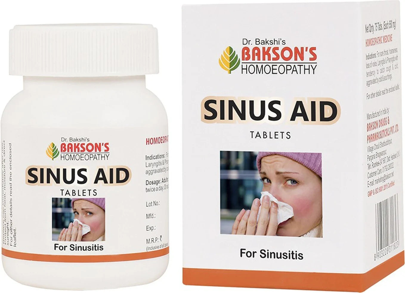 Bakson's Homeopathy Sinus Aid Tablets - 75 Tablets