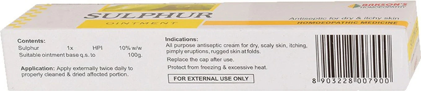 Bakson's Homeopathy Sulphur Ointment - 25 gm