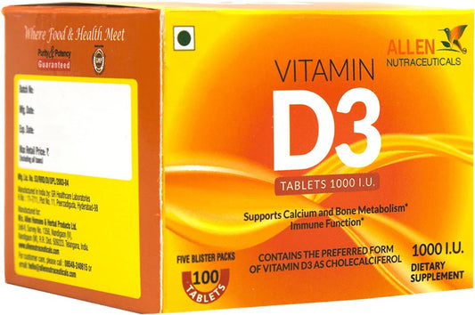 Allen Homeopathy Vitamin D3 Tablets - 30 tabs