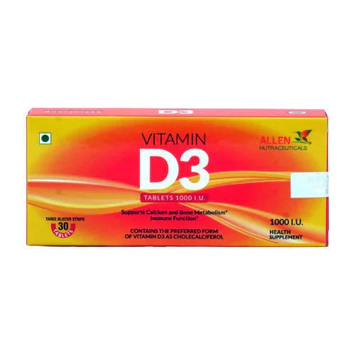 Allen Homeopathy Vitamin D3 Tablets - 30 tabs