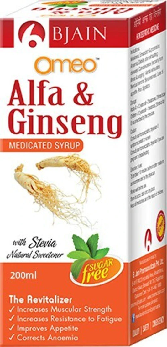 Bjain Homeopathy Omeo Alfa & Ginseng Syrup Sugar Free - 500 ml