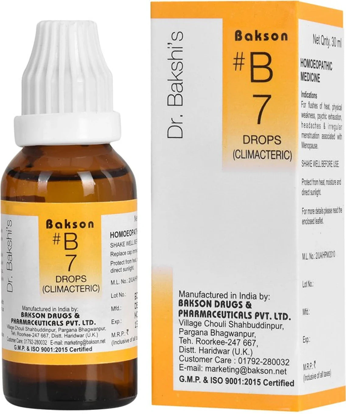 Bakson's Homeopathy B07 Drops - 30 ml