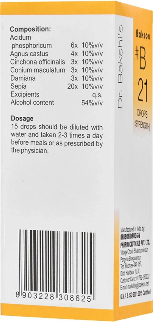 Bakson's Homeopathy B21 Drops - 30 ml