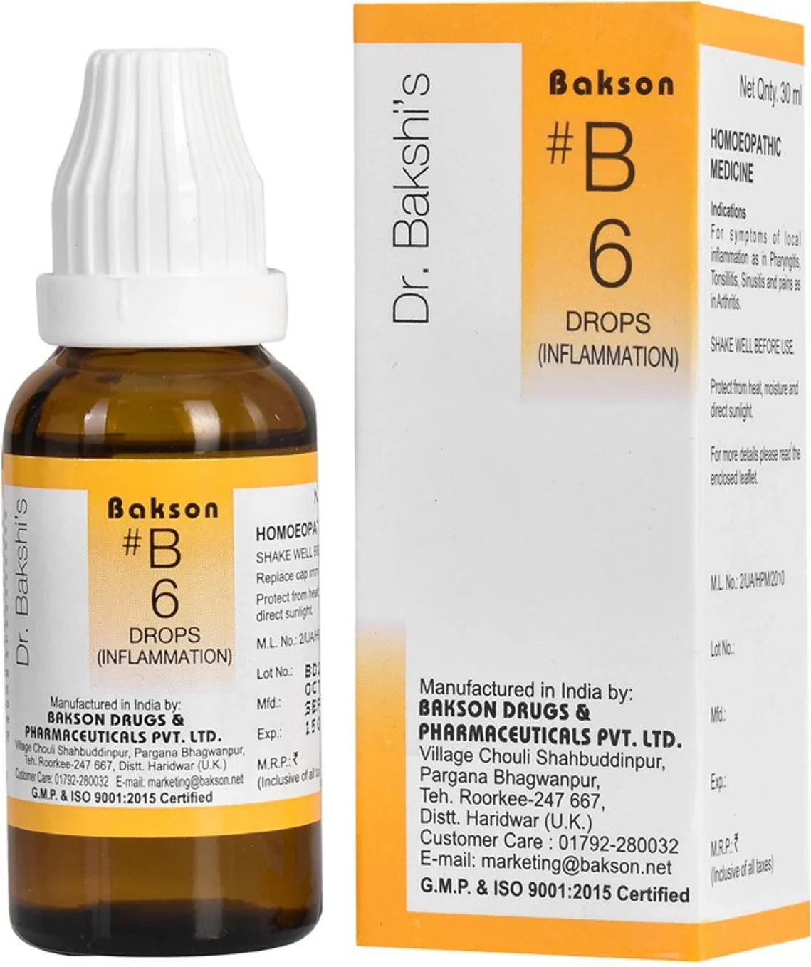 Bakson's Homeopathy B6 Drops - 30 ml