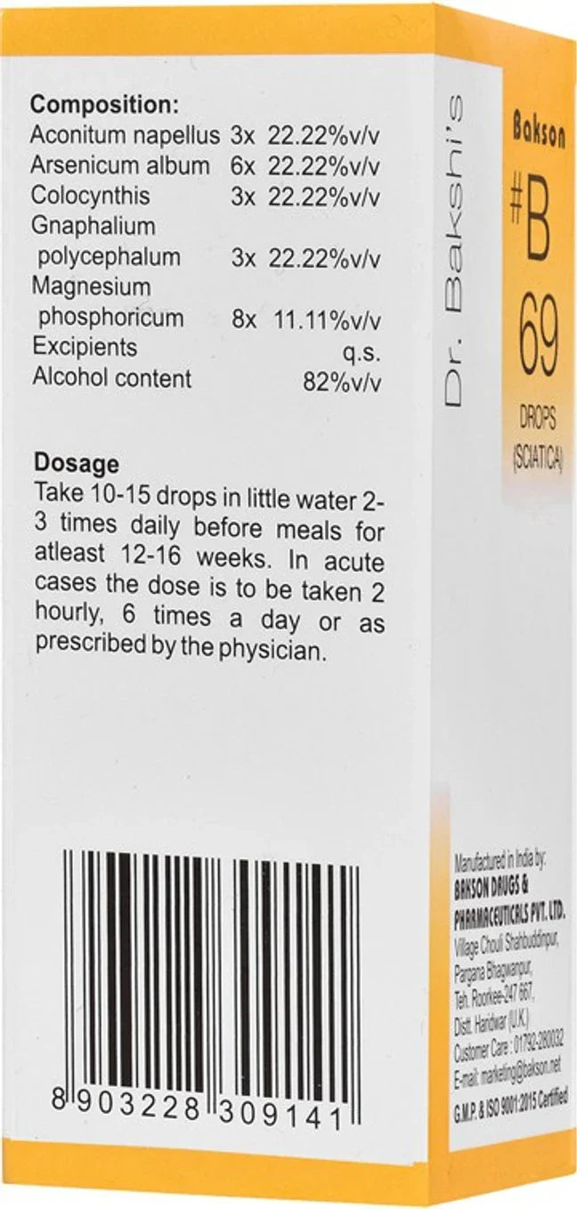 Bakson's Homeopathy B69 Drop - 30 ml