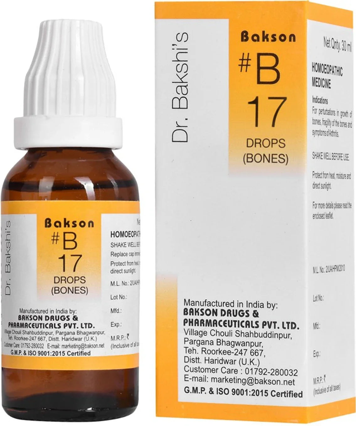 Bakson's Homeopathy B17 Drops - 30 ml