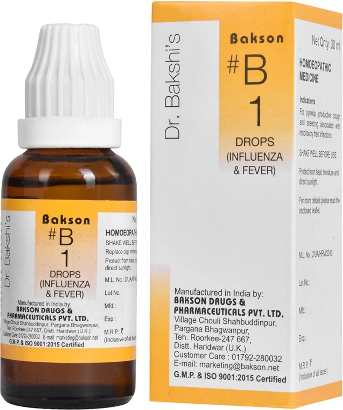 Bakson's Homeopathy B1 Drops - 30 ml