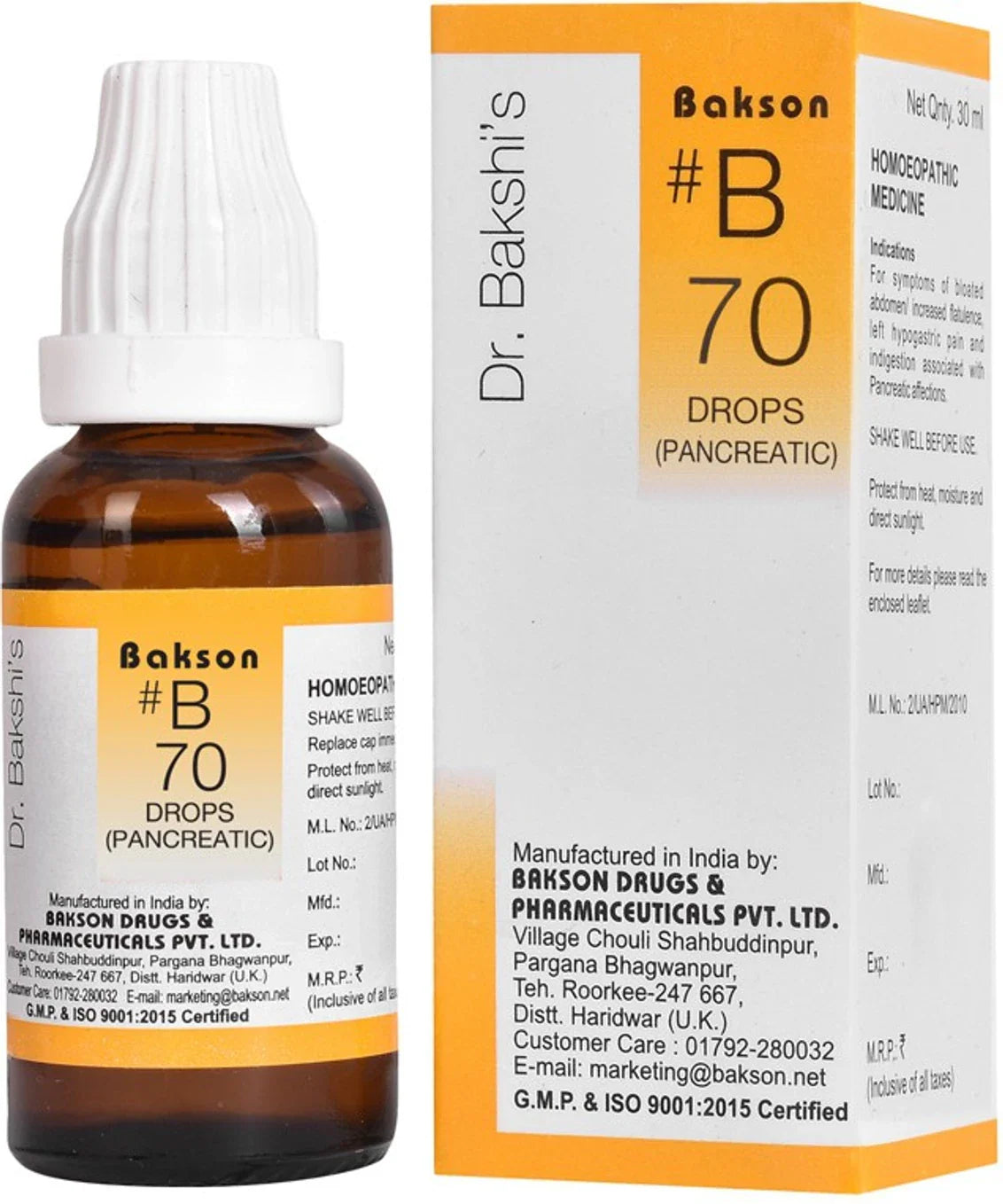 Bakson's Homeopathy B70 Drops - 30 ml