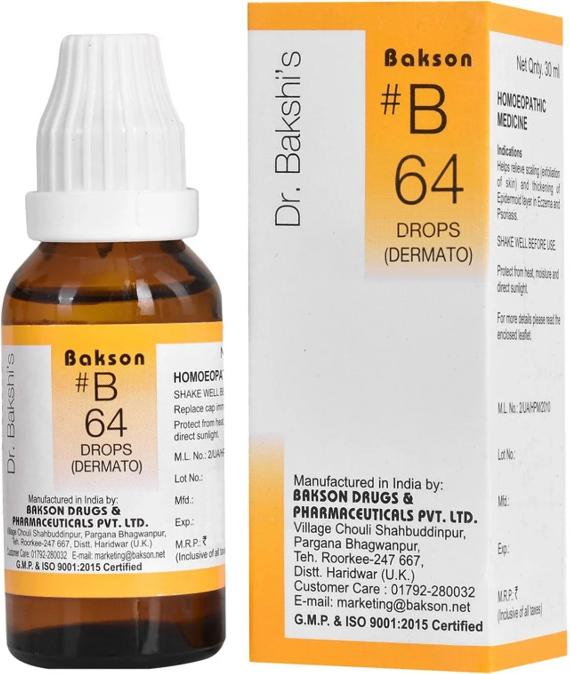 Bakson's Homeopathy B64 Drops - 30 ml