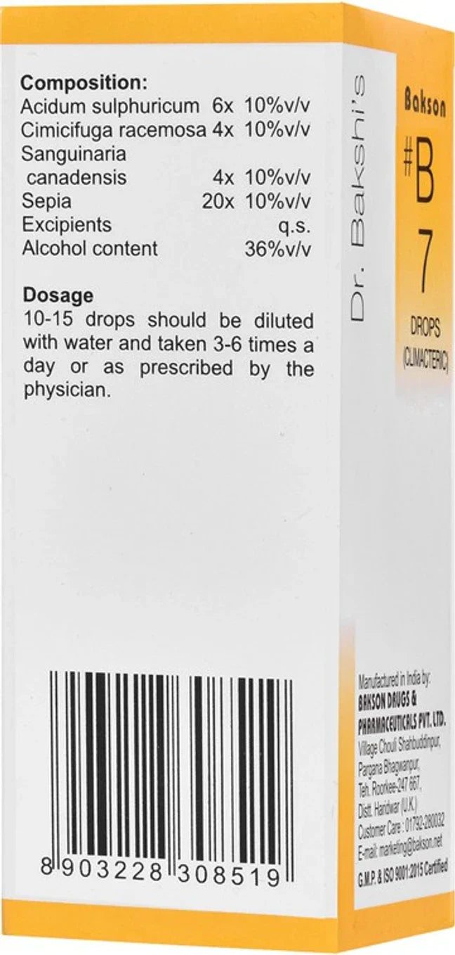 Bakson's Homeopathy B07 Drops - 30 ml