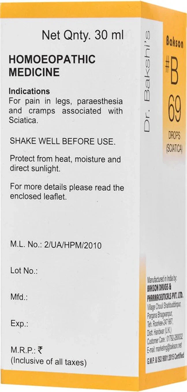 Bakson's Homeopathy B69 Drop - 30 ml