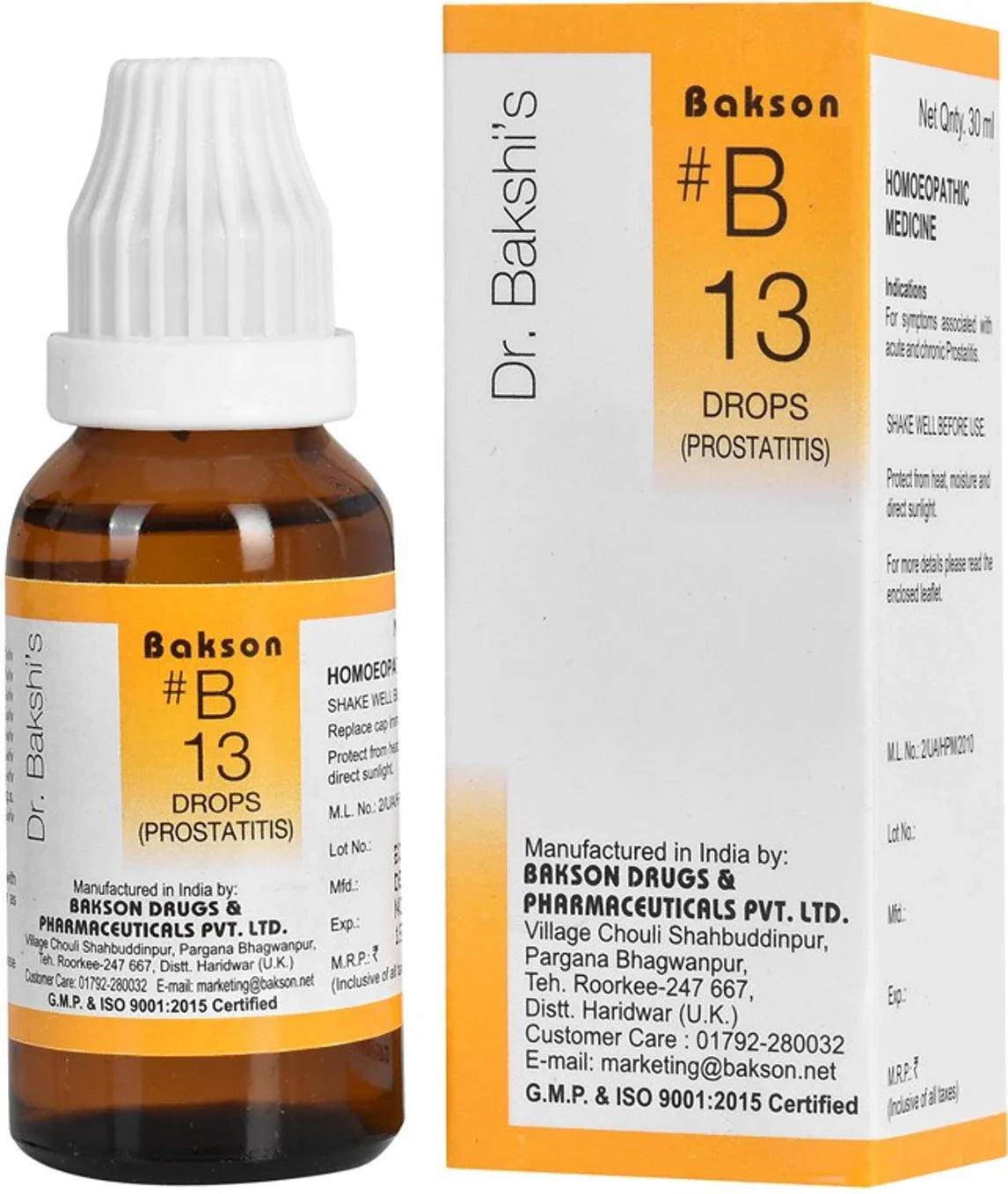 Bakson's B13 Drops (30ml) - 30 ml