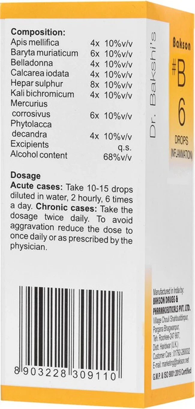 Bakson's Homeopathy B6 Drops - 30 ml