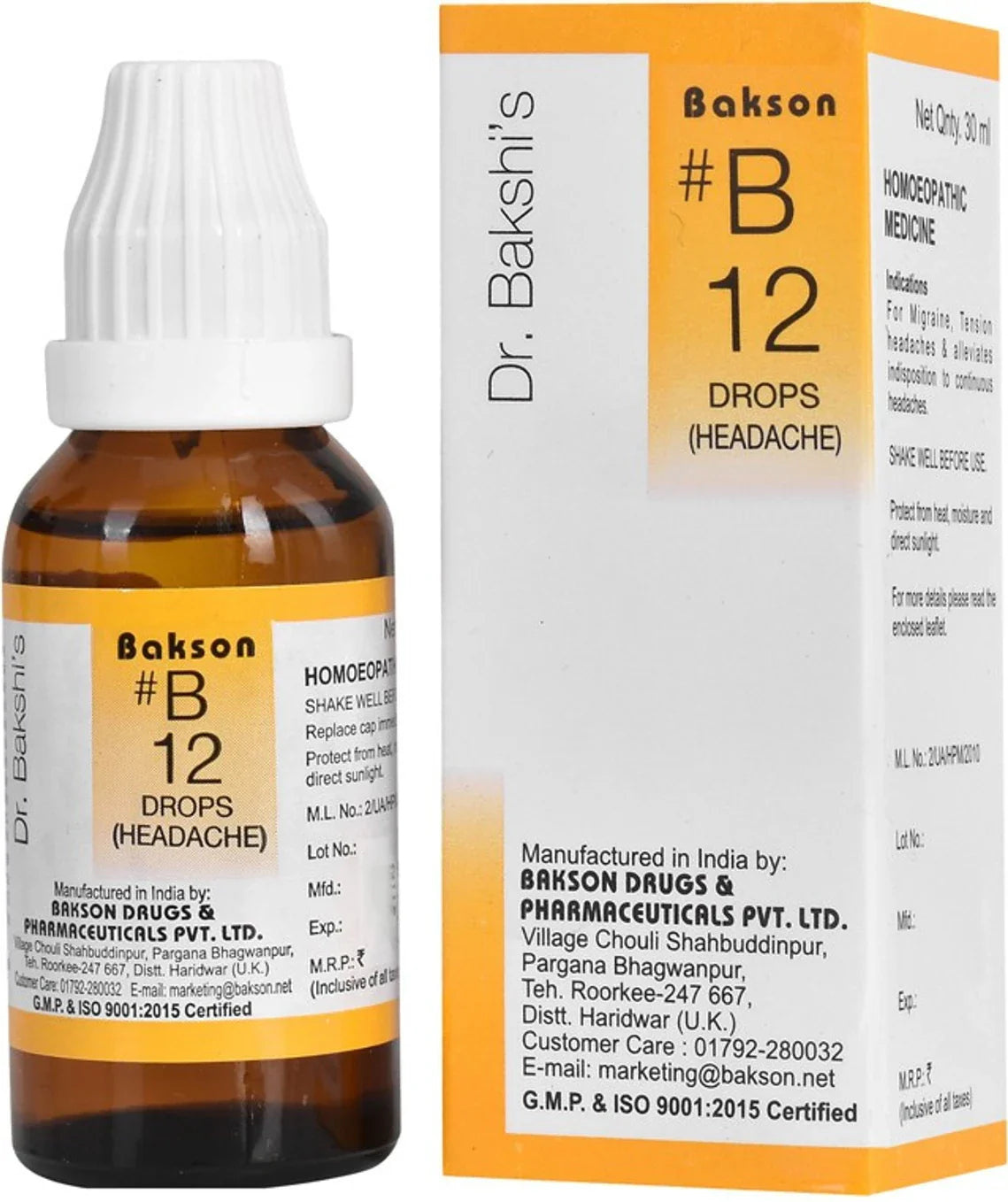 Bakson's Homeopathy B12 Drops - 30 ml