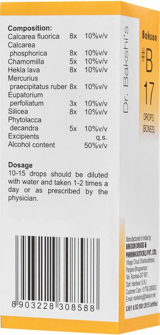 Bakson's Homeopathy B17 Drops - 30 ml