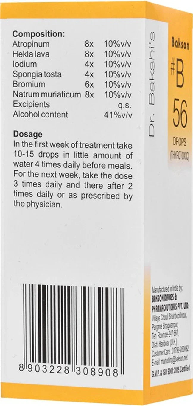 Bakson's Homeopathy B56 Drops - 30 ml