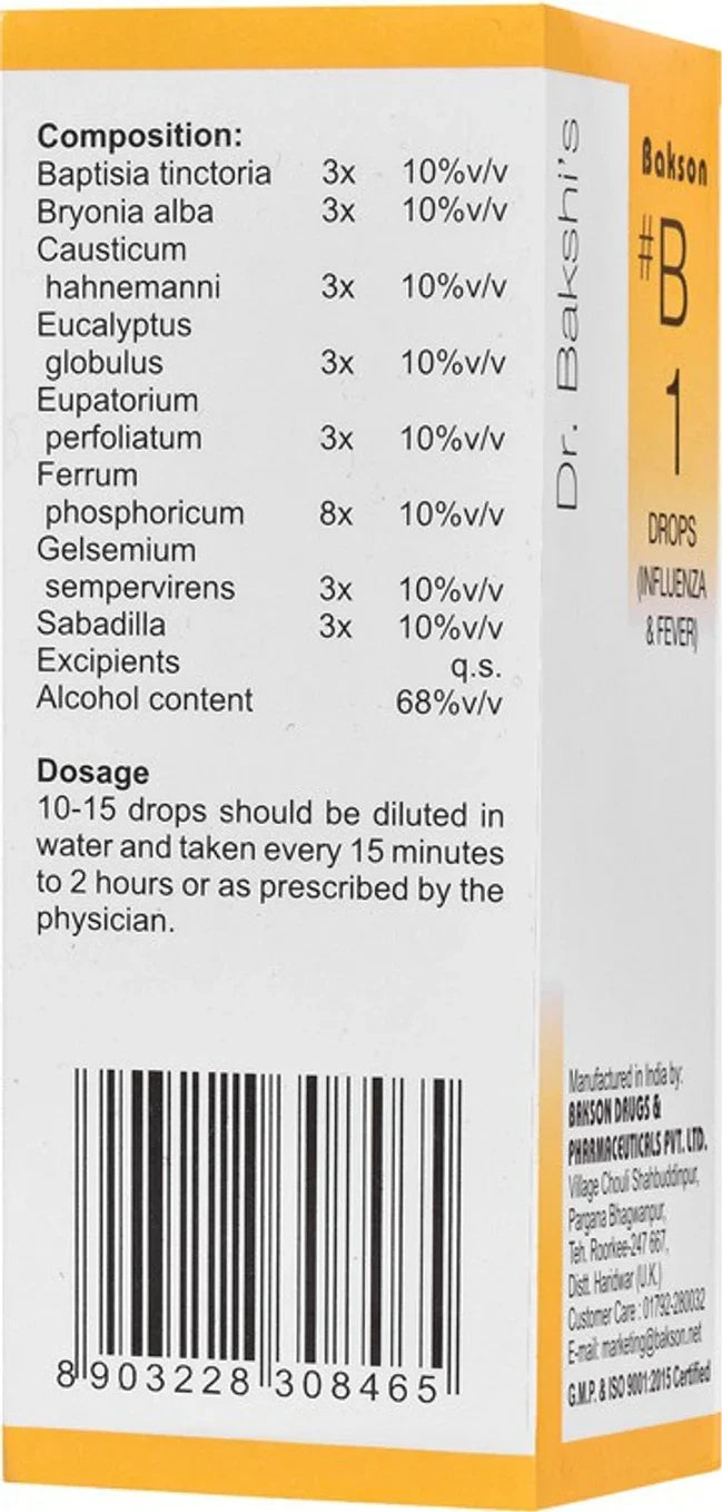 Bakson's Homeopathy B1 Drops - 30 ml