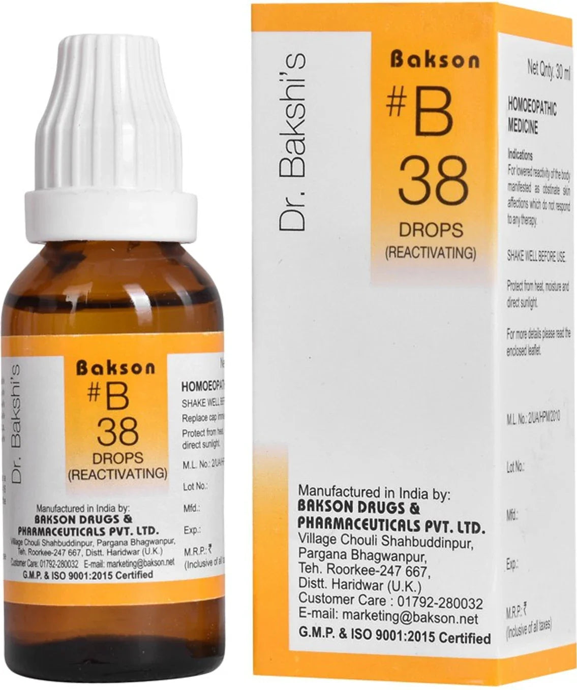 Bakson's Homeopathy B38 Drops - 30 ml