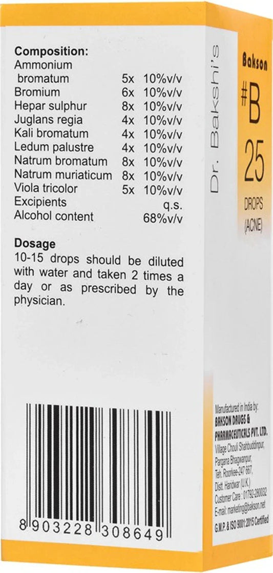 Bakson's Homeopathy B25 Drops - 30 ml